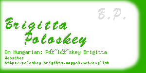 brigitta poloskey business card